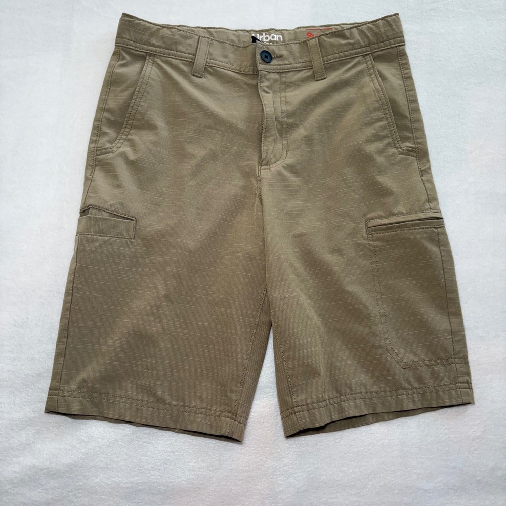 Urban Pipeline Boys Size 16 Khaki SuperFlex Cargo Shorts Regular Tan Stretch